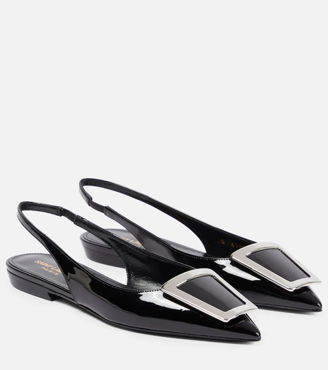 Maxine leather slingback flats