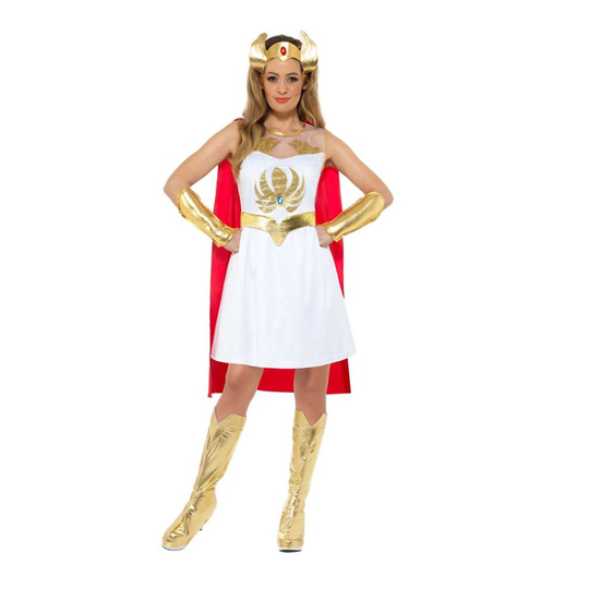 She-Ra Glitter Print Costume, She-Ra Licensed Fancy Dress, UK Size 8-10