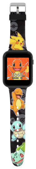 Pokemon Kid's Black Silicone Strap Smart Watch