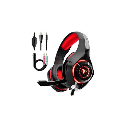 Gaming Headset for PS4, Beexcellent Comfort Noise Reduction Crystal Clarity 3.5mm LED Professional Headphone with Mic for Xbox One PC Laptop Tablet
