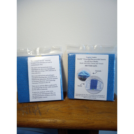 Virucidal and Bactericidal Inserts for Face Masks