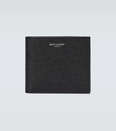 Grained leather wallet