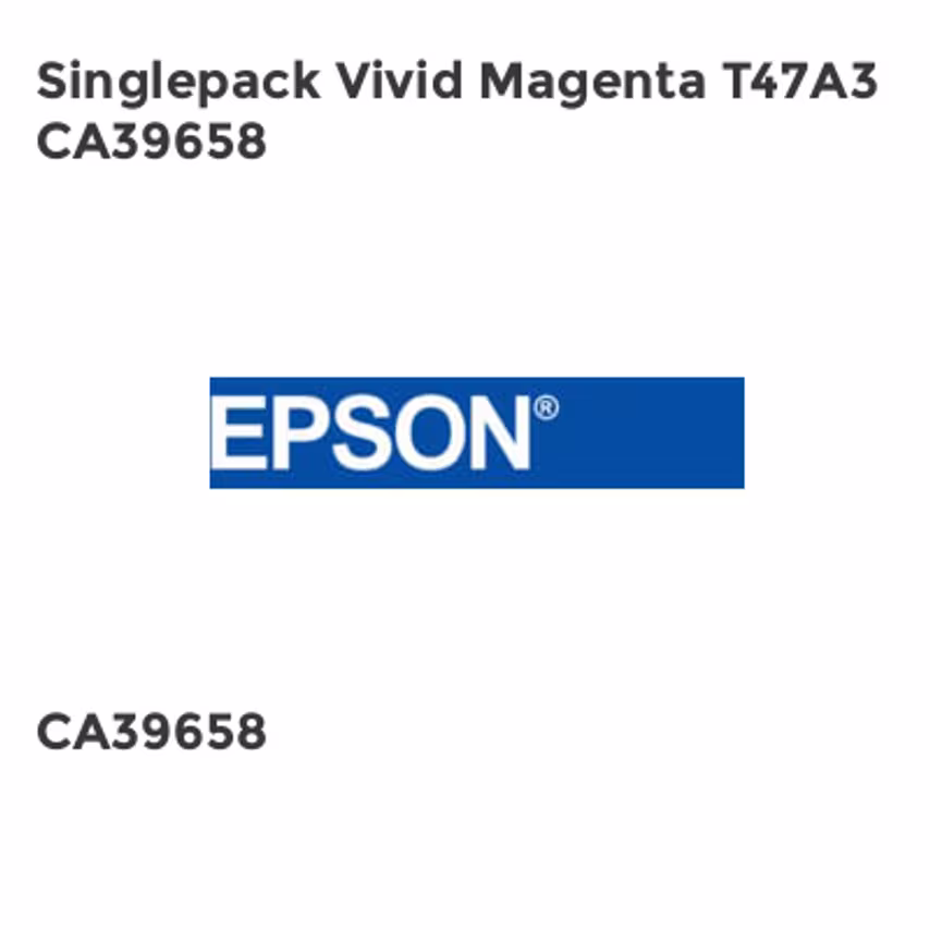 Epson Singlepack Vivid Magenta T47A3 CA39658- you get 5