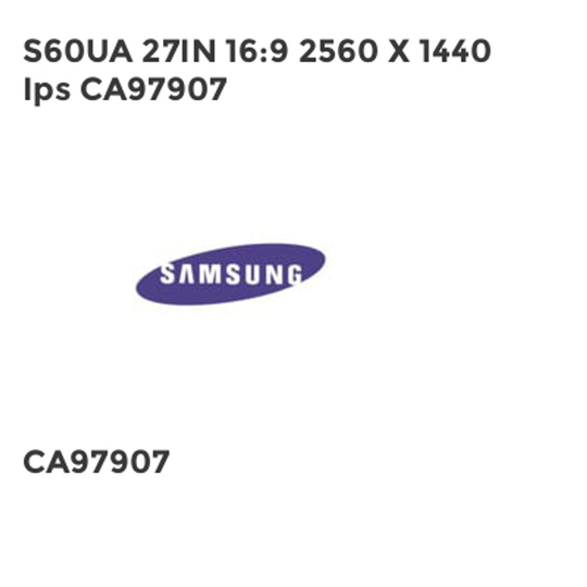 Samsung S60UA 27IN 16:9 2560 X 1440 Ips CA97907