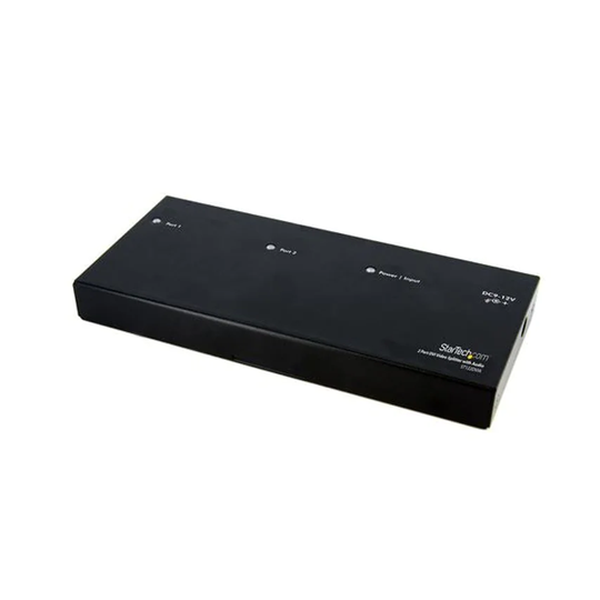 Startech StarTech 2 Port DVI Video Splitter with Audio