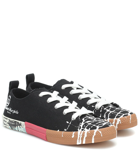 Spliced canvas sneakers
