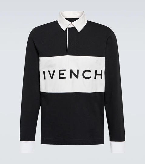 Logo cotton rugby polo shirt