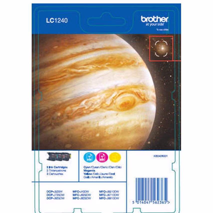 Brother Brother Cyan Magenta Yellow Ink Cartridge 3 x 7ml Multipack - LC1240RBWB