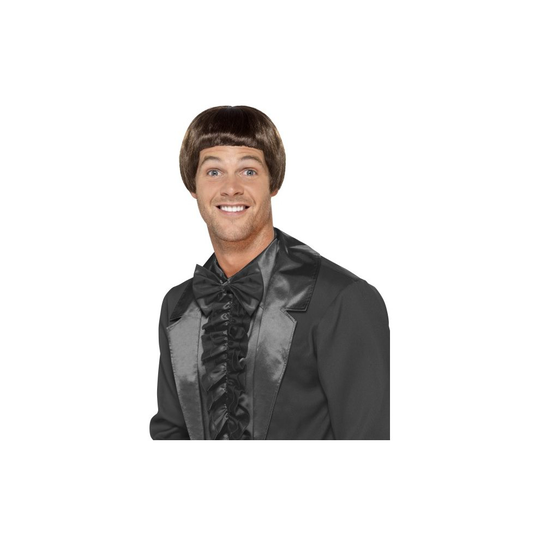 Brown Men's 90's Bowl Cut Wig - wig bowl fancy dress 90s cut dumber mens lloyd brown accessory 1990s