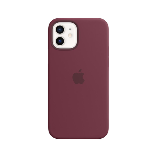 Apple Silicone Case with MagSafe for iPhone 12 & 12 Pro - Plum - MHL23ZE/A