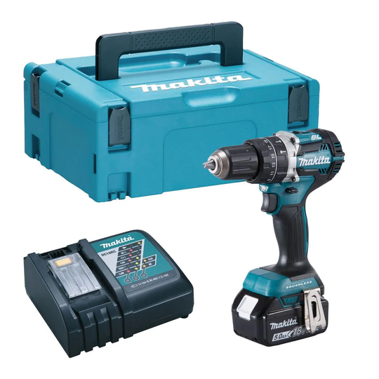 Makita DHP484 18V LXT Brushless Combi Drill (1 x 5.0AH Battery) in Makpac