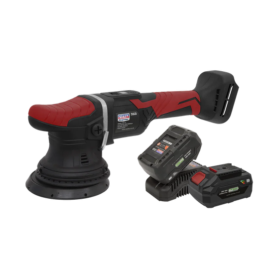 Sealey Cordless Orbital Polisher Kit 20V 125mm - 2 Batteries