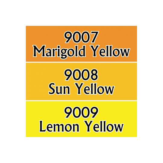 Reaper Master Series Acrylic Paint Triad 09703 Yellows