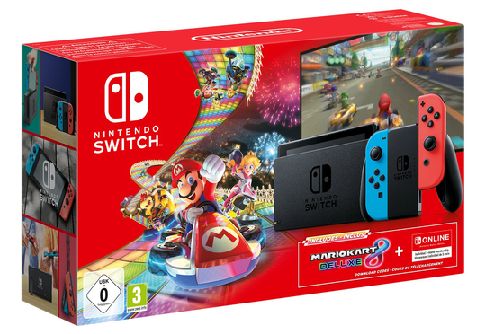 Nintendo Switch Console, Mario Kart 8 + 3 Month Subscription
