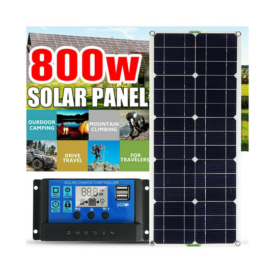 800W Solar Panel Kit 12V Battery Charger 100A Controller Caravan RV Boat Camping
