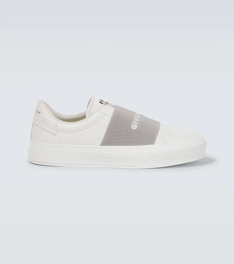 Logo leather low-top sneakers