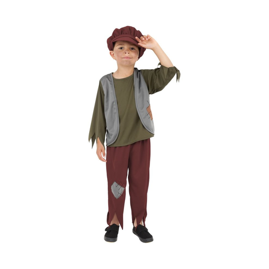 Boys Victorian Poor Boy Fancy Dress Costume Age 10 - 12