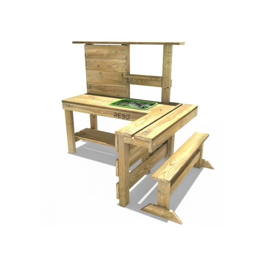 (Peppermint) Rebo Muddy Mischief Childrens Outdoor Mud Kitchen Sand Pit