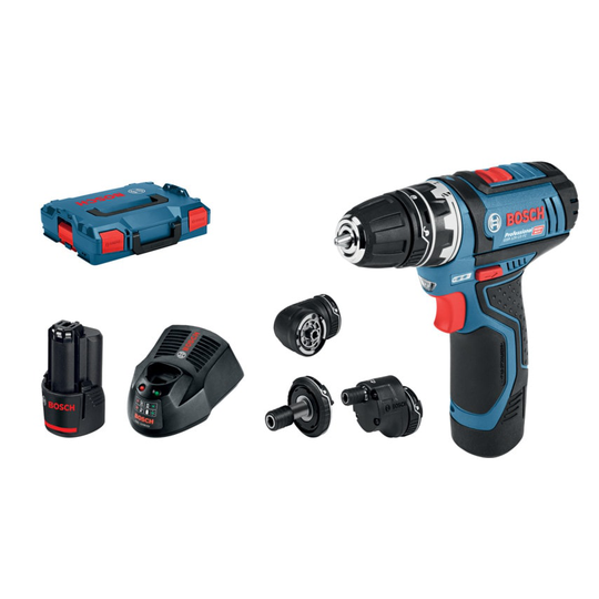 Bosch GSR 12V-15 FC 12V FlexiClick Drill Driver with 4X Chucks Attachments, 2 x