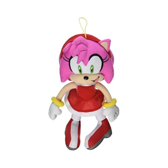 GE Animation GE-52635 Sonic the Hedgehog 9" Amy Rose in Red Dress Stuffed Plush