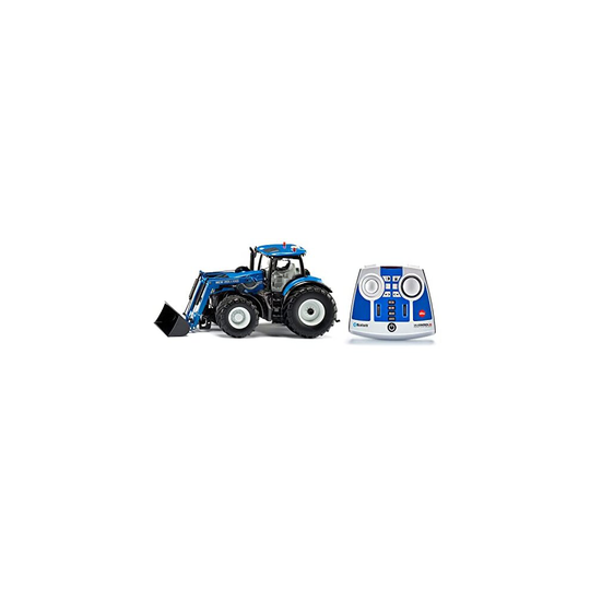 siku 6798, New Holland T7.315 Tractor with Front-Loader, Blue, Metal/Plastic, 1:32, Remote-controlled, Incl. Bluetooth Remote-Control, Contr