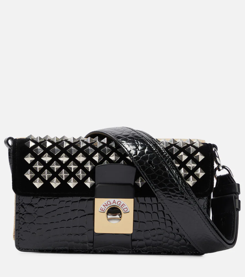 New Lock Horizontal studded shoulder bag