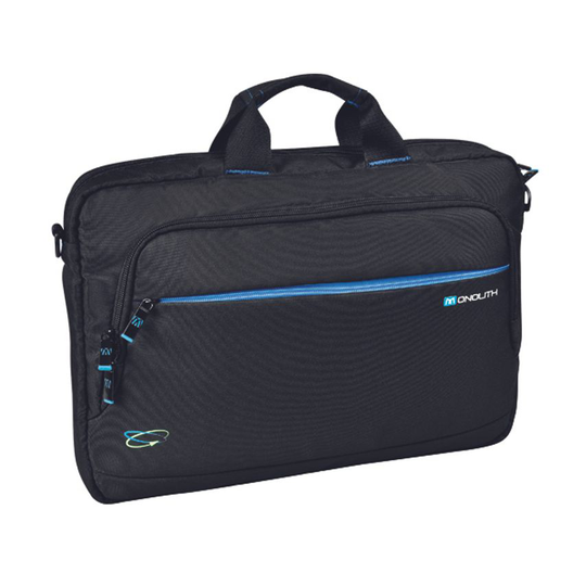 Monolith Blue Line Laptop Briefcase for Laptops Up to 15.6in Black/Blue 20000033