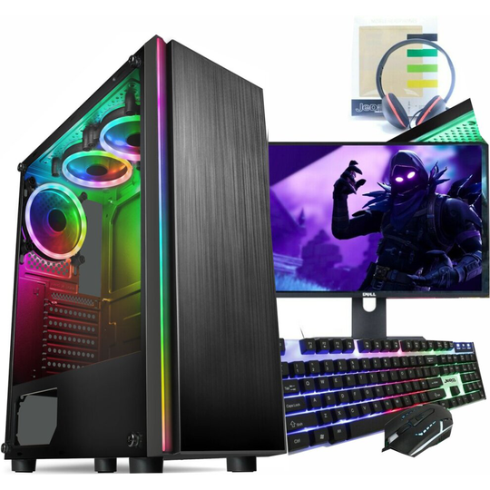 Gaming PC Bundle Intel Quad Core i7 16GB 120GB SSD 1TB HDD GTX1050Ti