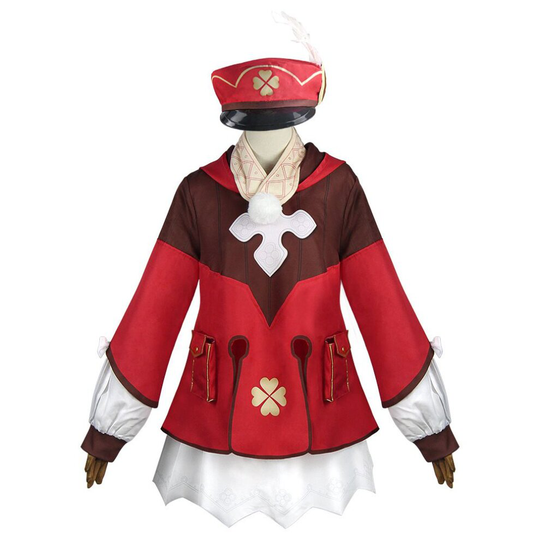 (XS, XS) Genshin Impact Klee Cosplay Full Set Costume Party Outfit Uniform Halloween