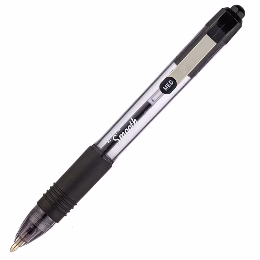 Zebra Zebra Z-Grip Smooth Rectractable Ballpoint Pen 1.0mm Tip Black (Pack 5)