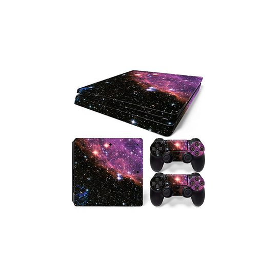 Mcbazel Vinyl Sticker Protect for Console & Controller,Skin Sticker For PS4 Slim Galaxy