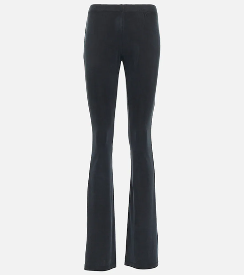 High-rise flared pants