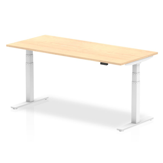 Dynamic Air 1800/800 Maple Height Adjustable Desk with White Legs