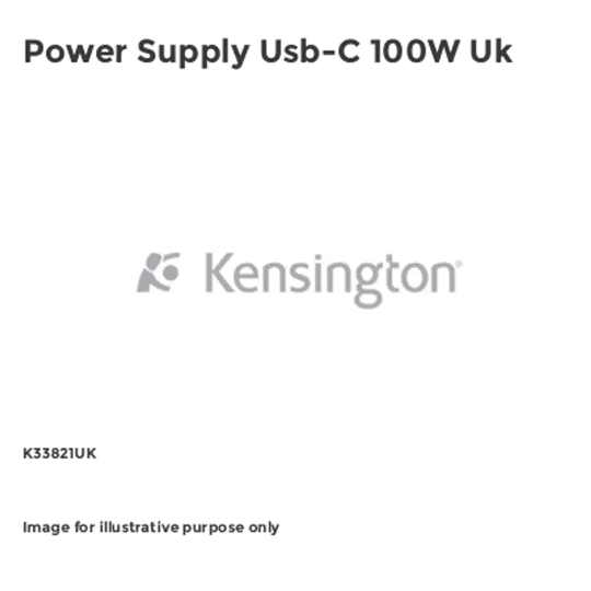 Kensington Power Supply Usb-C 100W Uk