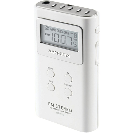 Sangean Dt-120 White Pocket Am/fm digitl Radio (white)