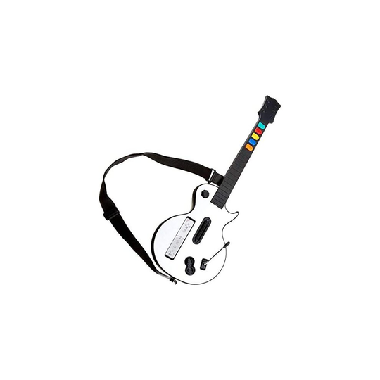 DOYO White Wii Guitar Hero Guitar Wii Guitar Controller with Straps - Wireless Wii Guitar Hero and Rock Band Guitar