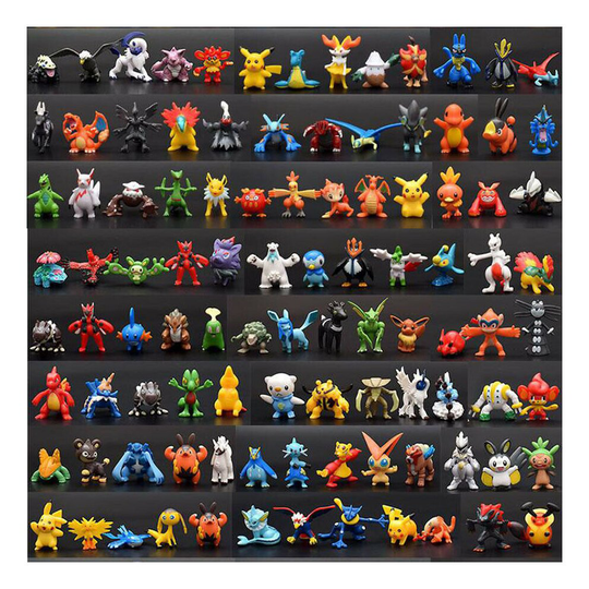 144pcs/SET Pokemon Monster Collectible Action Figures Doll Kids Toy