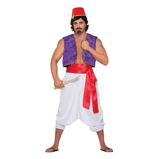 (One Size, Purple) Bristol Novelty Mens Desert Prince Genie Costume Vest
