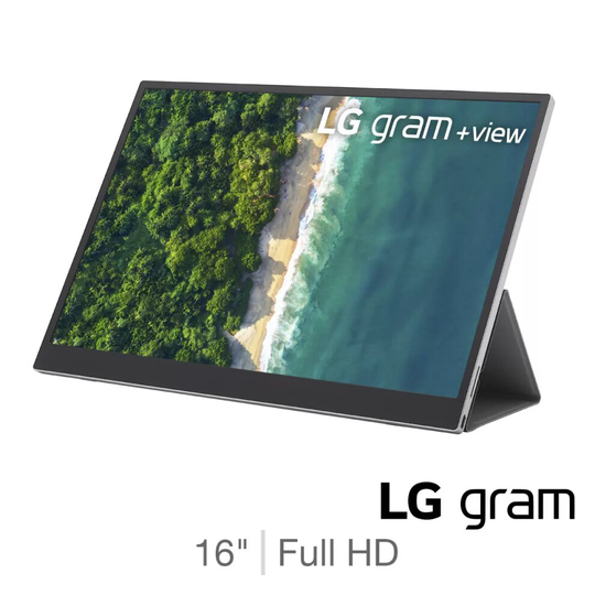 LG Gram Portable Monitor, 16MQ70, 16'' WQXGA, 170°(H)/170°(V) Angle