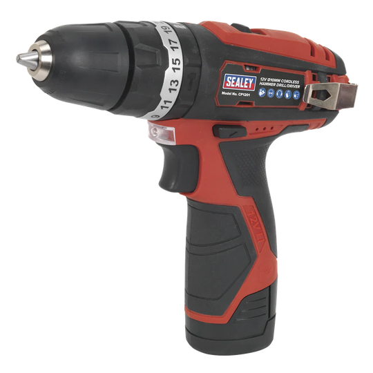 Sealey Cordless Hammer Drill/Driver 10mm 12V Li-ion - Body Only