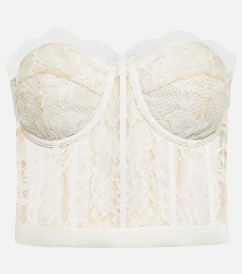 Guipure lace bustier