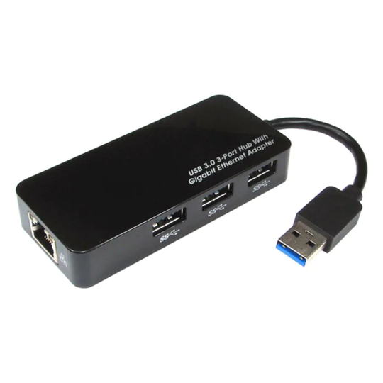 Cables Direct Hub NEWL 3.0 Gigbit ETH ADP+3 Port USB Hub