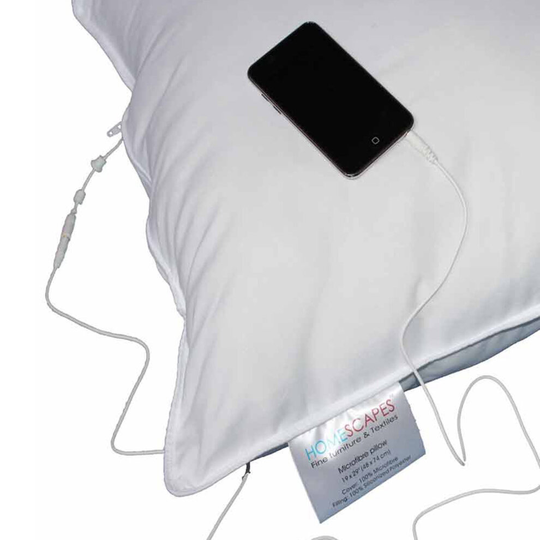Homescapes Super Microfibre Washable Music Pillow With Speakers ipillow - Medium/Firm