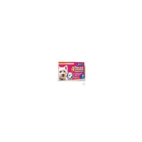 Johnsons Veterinary Products 4Fleas Tablets for Puppies and Small Dogs Pack of 6