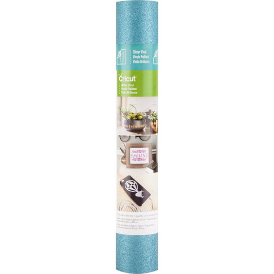 Cricut Glitter Vinyl 12"X48"-Teal