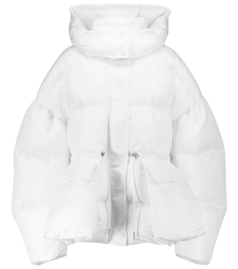 Peplum puffer jacket