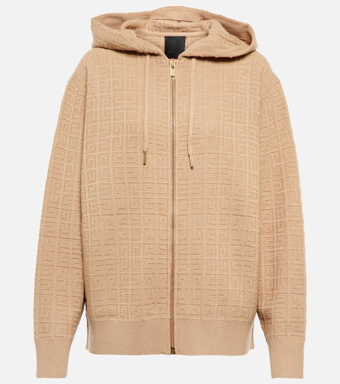 4G jacquard zipped hoodie