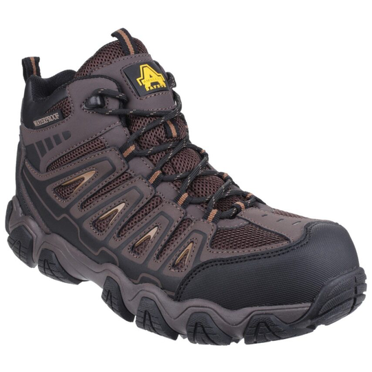 Amblers Safety AS801 Waterproof Non-metal Safety Hiker Brown Size 8