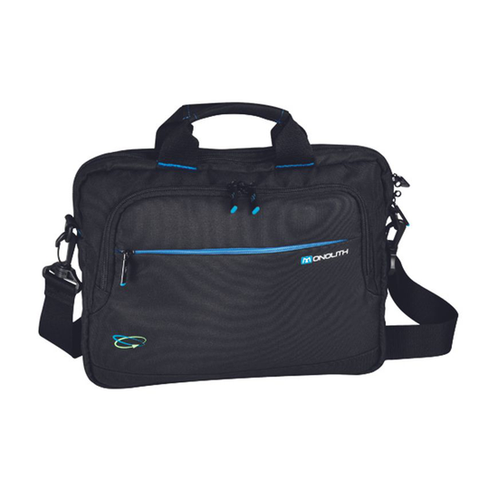 Monolith Blue Line Chrome Briefcase for Laptops Up to 13.3in Black/Blue 20000033