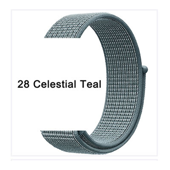 (Celestrial Teal, 38/40mm) Apple Watch Nylon Sport Loop Strap Band 38/42mm 40/44mm Series 1 2 3 4 5 6 SE